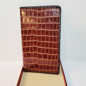 Vtg Seal Brand Brown Genuine Calfskin Zip Around Men Bilfold Cardholder Wallet
